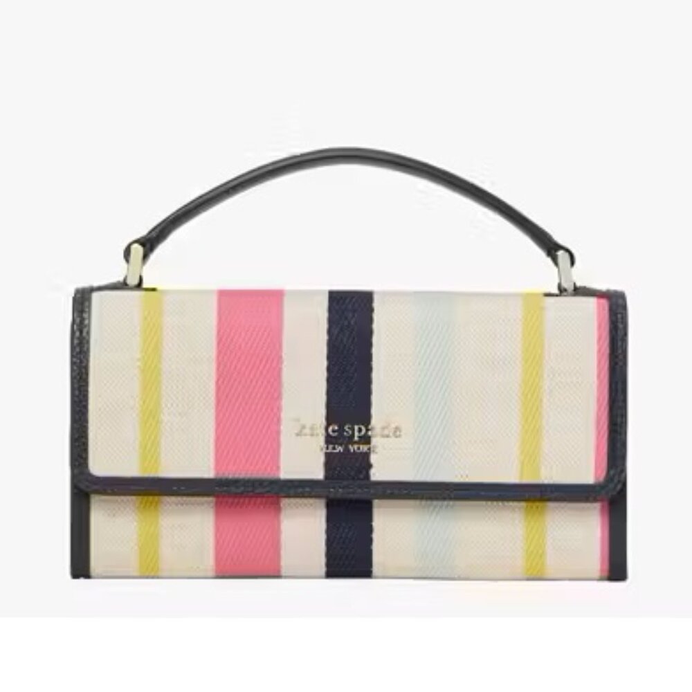 NWT Kate Spade Roulette Breezy Stripe Crossbody Shoulder PWR00462 Top Handle